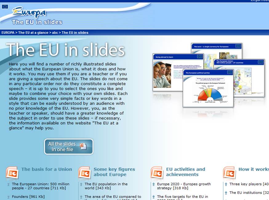 EU in slides Bild
